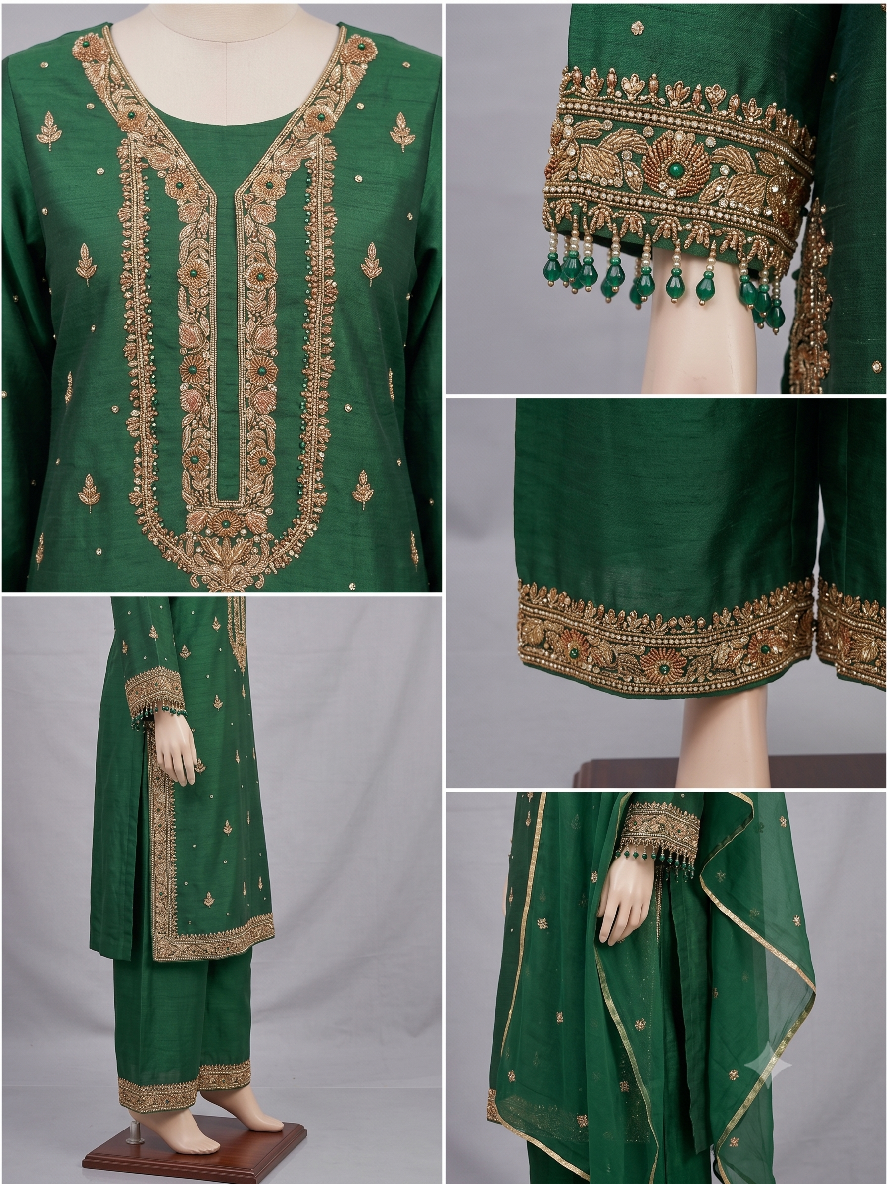 Luxury Zardozi Work Kurta Set