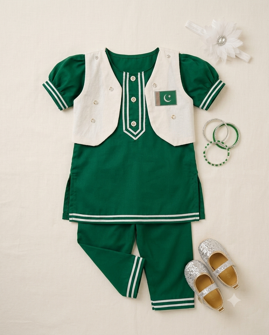 Little Baby Girl Dress with Waistcoat
