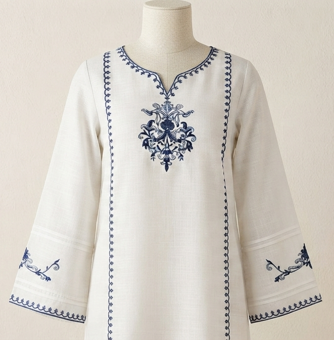 Premium Raita Work Embroidered 3-Piece Suit