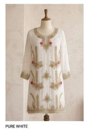 Elegant Ice Blue Zardozi Work Suit