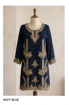 Elegant Ice Blue Zardozi Work Suit