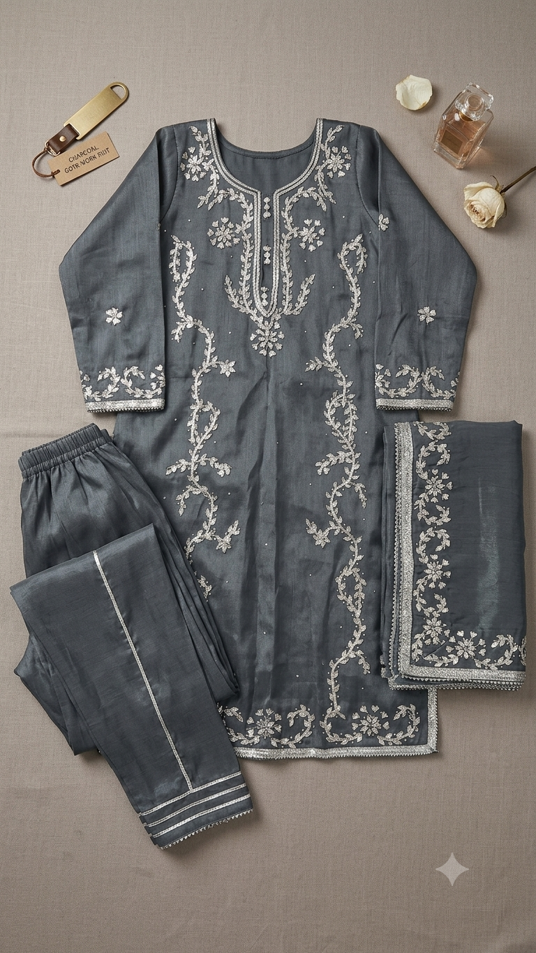 Noir Grace – Gota Work 3-Piece Luxury Suit
