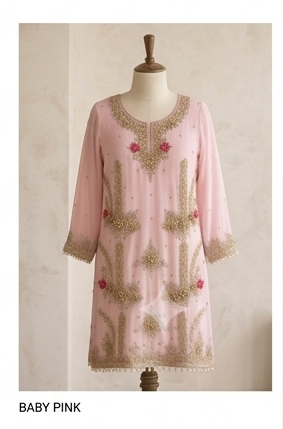Elegant Ice Blue Zardozi Work Suit