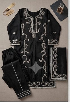 Noir Grace – Gota Work 3-Piece Luxury Suit