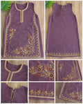 Elegant Embroidered Purple Tunic